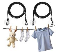 2 Pcs Travel Clothes Line For Hotel Room Sea To Clothesline Portable Retractable Clothesline With Hooks And Suction Cups Camping Accessories Cruise Essentials For Outdoor And Indoor Use