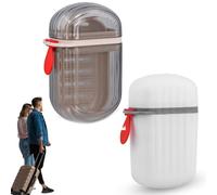2 PCS Travel Soap Case,Leakproof Soap Container with Lid,Apply To Bathroom, Shower, Gym, School, Camping, Vacation(Transparent-Black,White)