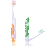 2 Pcs Travel Toothbrush, Folding Toothbrush, Soft Foldable Toothbrushes for Travel Camping Hiking