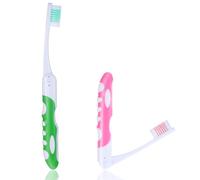 2 Pcs Travel Toothbrush, Portable Folding Toothbrush, Soft Toothbrushs, Foldable Toothbrushs for Travel Camping Hiking