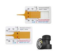 2 Pcs Tread Depth Gauge UK, Portable 0-20 mm Tyre Tread Depth Measuring