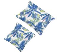 2 PCS Tropical Jungle Palm Leaves Trees Pocket Cosmetic Bag, Self-Closing Shrapnel Makeup Pouch, Portable No Zipper Mini Travel Make Up Bag for Coin Lipstick Cosmetics Earphones Jewelry Organizer