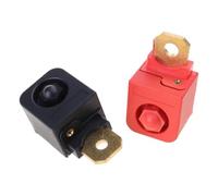 2 Pcs True Copper 300A Binding Post Inverter Terminal Amplifier Power Resistant Electrical Equipment Connectors Parts Binding Post Wall Plate Black