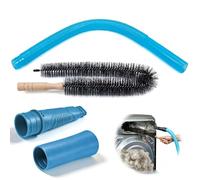2 PCS Tumble Dryer Cleaning Hose Kit,Vacuum Attachment for Lint Removal | Slim 19mm Nozzle & Flexible Guide Wire, Fits Hoover & Most Vacuums, Energy Saving Dryer Vent Cleaner for Homes