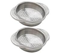 2 Pcs Tuna Can Strainer Stainless Steel 4.7x1.1 in Washable Kitchen Tuna Strainer Non-Slip Round Home Drainer for Canned Food, Oil, Tea Leaves ..