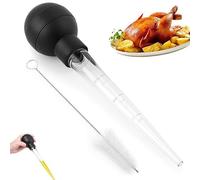 2 Pcs Turkey Baster, Turkey Baster Large, Baster for Cooking, Turkey Oil Dropper with Brush, Cooking Turkey Injector Long Turkey Baster for Oiling and Marinating Turkey Beef Pork