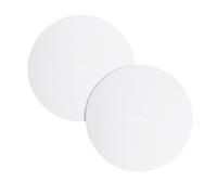 2 Pcs Turntable Slipmat White Wool Mats, 12 Inch Turntable Mat Anti-Static for LP Vinyl Record，Record Player Accessories Professional Tuning Equipment Improve Sound