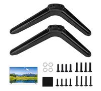 2 Pcs TV Feet Replacement, Universal TV Leg Stand Base for 32 40 49 50 55 Inch Flat Screens, ABS Legs with Screws & Gaskets, Non-Slip Design Quick Install, No Tools Required, Supports LCD/LED/OLED TVs