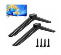 2 Pcs TV Stand Base Pedestal Feet, Universal TV Legs Compatible with Most Smart TVs, Universal TV Stand Base Replacement Stand for 24in to 55in TVs, Non-Slip Plastic TV Feet with Screws Included
