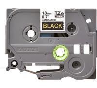 2 pcs - TZe-344 Brother Gold on Black Label Printer Tape, 8 m Length, 18 mm Widt