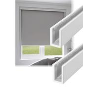2 Pcs U-Channel Aluminium Alloy Light Blocking Strips for Roller Blinds, Window Shade Side Rail Tracks for Light Gap Blocking,for Bedroom(150cm/59.1inch)