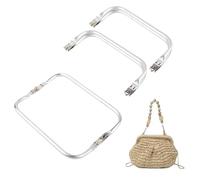 2 PCS U-Shaped Bag Closures & Handles, 200×92mm Inner Handle,Kiss Lock Clasp Clutch Frame Hardware Replacements,for Crochet Bags, Totes, Shopping Totes & DIY Accessories