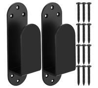 2 Pcs U-Shaped Door Barricade Security Brackets, Fits 2 x 4 Lumber | Heavy-duty drop bar clamps for reinforcing home, shed, garage and barn door security