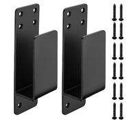 2 Pcs U-Shaped Door Barricade Security Brackets, Fits 2 x 4 Lumber | Heavy-duty drop-open bar holders to secure home, barn, shed, garage and gates