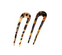 2 Pcs U Shaped Hair Pins French Style 2 Prong Updo Women Tortoise Shell Hair Fork Suitable Hairstyle Accessories for Girl,u shaped hair pins,hair fork,french braid hair tool