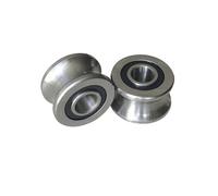 2 Pcs U22 U-Groove Bearing Track Roller Bearings - 8x22.5x14.5mm, High Performance Self-Aligning Ball Bearings
