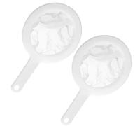 2 PCS Ultra Fine Mesh Strainer 200 Mesh Nylon Mesh Sieve Plastic Kitchen Sieve Non-Slip Handle for Filtering Soy Milk Tea Juice Coffee Oils