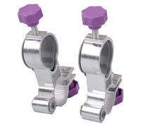 2 Pcs Umbrella Holder Clip On Mount for Garden Chair, Aluminum Alloy Lock Closure Fits 25mm Tubes, Suitable for Patio, Deck, Balcony, Fishing and Beach Chairs (Non-Foldable )