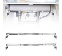 2 PCS Undermount Sink Support Brackets, Adjustable, Seamless Side Support, Stainless Steel Mounting Kit for Weight Distribution, Suitable for Heavy Undermount Sinks in Kitchen and Bathroom(51-80cm)