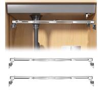 2 Pcs Undermount Sink Supports Brackets Supports Adjustable Stainless Steel Installation Kit Mounting for Heavy Duty Undermount Kitchen Bathroom (51-80cm)