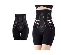 2 PCS Unique Fiber Restoration Shaper, Graphene Honeycomb Body Shaping Briefs, Body Shaping Briefs, High-Waisted Infrared Negative Oxygen Ion Burning Tummy Body Sculpting Panties (M, Skin Color)