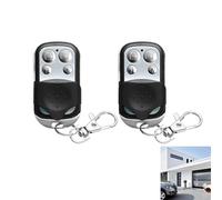 2 Pcs Universal 433MHz Garage Door Remote Control, Automatic Gate Remote, Cloning Key Fob, Wireless Garage Door Opener with Key Fob for Car Garage, Electric Gates, and Home Security Systems