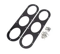 2 pcs Universal Aluminum Alloy Rear Bumper Diffuser Panel, Car Air Diversion Kit, Wind Tunnel Tested Aerodynamic Diffuser for, Black with Stainless Steel Hardware