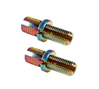 2 Pcs Universal Aluminum Motorcycle Break Clutch Throttle Cable Adjuster M10 Screw Wire(MULTI)