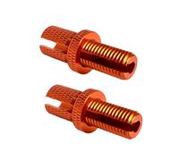 2 Pcs Universal Aluminum Motorcycle Break Clutch Throttle Cable Adjuster M10 Screw Wire(Orange)