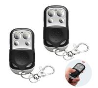 2 Pcs Universal Automatic Gate Remote Control, 433MHz Copy Remote Opener Garage Door Remote Control Fob, Wireless Garage Door Opener Cloning Key Fob with 4 Buttons for Car Garage Door Gate (Set C)
