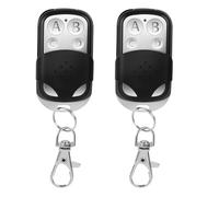 2 Pcs Universal Automatic Gate Remote Control Remotes Opener Garage Electric Door Openers Fob Key Fobs Garage Gates Car Doors Gate 4 Buttons for Car Garages Door with Key Cover Slide