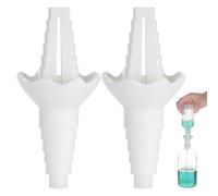 2 Pcs Universal Bottle Emptying Kit, Multi-Tier Liquid Transfer Connector, Fits 0.59-1.38 in Bottle Mouths, Eliminate Waste, Kitchen Bathroom Laundry Use