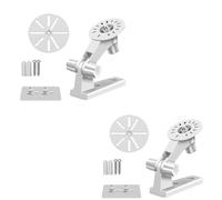 2 PCS Universal Camera Wall Mount Bracket, Self-Adhesive Wall Fixings, Damage-Free Installation for Rental Homes, Universal 1/4 Inch Thread, Adjustable Angle Stand for CCTV and Baby Monitors