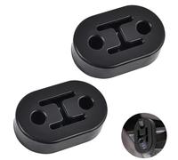 2 PCS Universal Car Exhaust Hanger, Universal Exhaust Rubber Mount, 2 Hole Exhaust Bracket Rubber Muffler Hanger, for Most Cars Truck Van(Black 12mm)