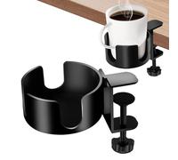 2 Pcs Universal Cup Holder for Desk Table, Adjustable and Mobile, Clip Cup Holder for Bottle, Coffee Cup, Water Cup, 9.5 cm Diameter, Maximum Load Capacity 5 kg/11 lb