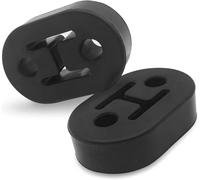 2 Pcs Universal Exhaust Rubber Hangers - 12mm 2-Hole Muffler Bracket Rubber for Car Exhaust System Protection - Durable and Secure Fit for Automotive Maintenance
