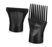 2 Pcs Universal Hair Dryer Nozzle Attachments - Comb & Diffuser for All Hair Types Perfect for Styling Straight or Curly