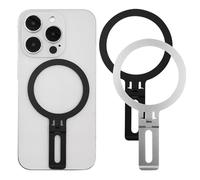 2 Pcs Universal Metal Ring Adapters and 2 in 1 Phone Holder, Ultra Thin Rings Sticker Compatible with Magsafe Accessories iPhone 16/15/14/13 Pro Max Mini,Galaxy S24/23/22 Car Charger Wireless Charging
