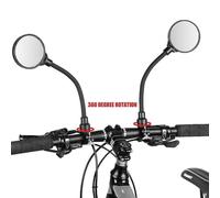 2 Pcs Universal Motorcycle Motorbike View Mirror 360 Rotatable Handlebar Bicycle Wing Mirror