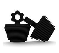 2 Pcs Universal Tub Stopper, Silicone Bathtub Stopper Bathtub Drain Stopper Plug for Kitchen Bathtub Sink Drains (2 Black)