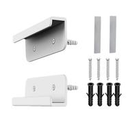 2 Pcs Universal Wall Mounted Tablet Stand Holder Fixed by Adhesive Or Screw Tablet Wall Mount for Devices with A Thickness < 0.6inch for IPad/iPhone 15 14/Samsung/Xiaomi/Lenovo