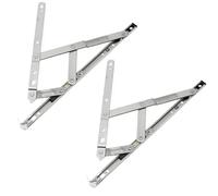 2 Pcs Universal Window Hinge Kit, Window Hinge Double Glazing Friction Stay, Window Friction Stay Hinges, Stainless Steel Window Friction Hinges, 12 inch Non Handed Stainless Steel
