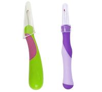 2 Pcs Unpicker Sewing Tool,Professional Seam Ripper,Stitch Unpicker Tool,with Safety Caps,for Sewing Crafting Knitting Embroidery (Purple/Green)