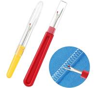 2 pcs Unpicker Sewing Tool, Sewing Seam Rippers, for Quick Stitch Unpicker Tool,Seam Rippers for Sewing, for Hemlines, Seams, Pockets, Sewing Accessories Haberdashery(Yellow, Red)