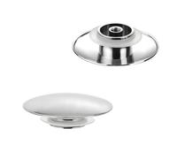 2 Pcs Up Sink Cap Chrome Basin Waste Easy Pop Up Bathroom Sink Drain Stoppers Replacement Part Bathroom Sink Push Button Click Clack Plug 66mm