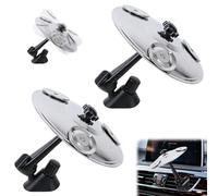 2 PCS Upgraded Car Crash Cymbal Air Vent, Mini Car Symbol Drum with 3-pair Small Cymbals, Fun Music Gadget for Driver Drummer Music Lovers