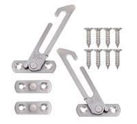 2 Pcs UPVC Window Restrictor for Cat,Childproof Window Safety Sash Window Limiter,Casement Window Restrictors for Outward Opening Window