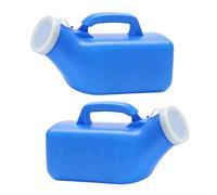 2 Pcs Urine Bottles Male Spill Proof, Male Urinal Bottles for Men, Pee Bottle for Mens, 1200ml Plastic Wee Bottle for Men, Portable Urinals with Lid for Camping Travel Bed Traffic