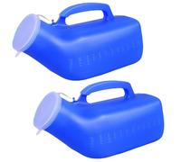 2 Pcs Urine Bottles Male Urinal Bottles, 1200ml Spill Proof Urinal Pee Bottle for Men, Portable Urinals Screw Cap with Lid, Plastic Urine Bottle for Camping Travel