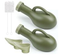 2 Pcs Urine Bottles Male,Urinal Bottles for Men 1000ml,Women Urinals,Screw-on Lid,Thick Portable Pee Bottle with Lid for Travel,Hospitals,Emergency,and Camping
